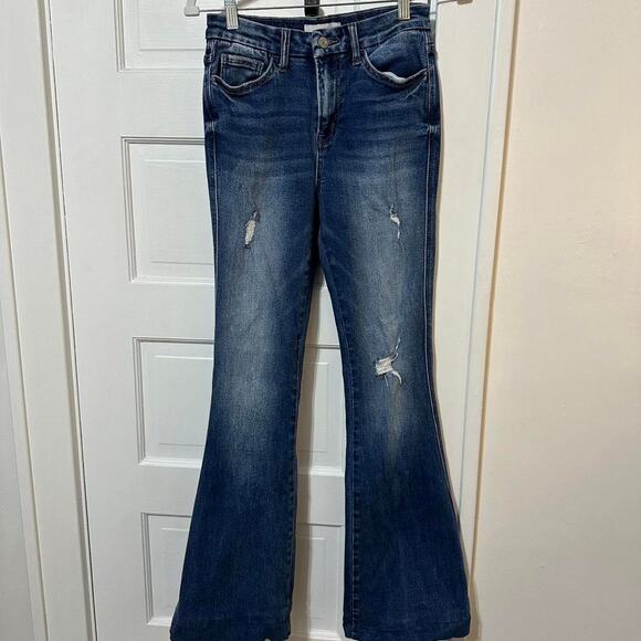 Vervet dark blue distressed flare - Picture 1 of 6